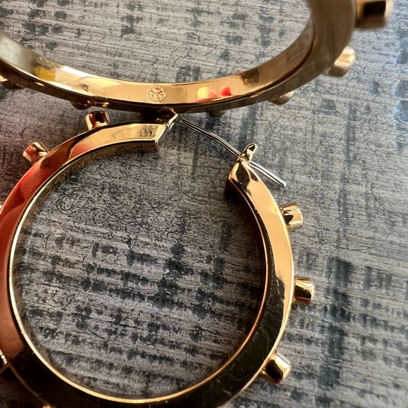 Tory Burch gold-tone studded hoops - Picture 8 of 11